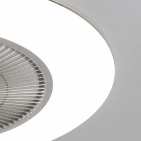 Plafonieră LED dimabilă cu ventilator Brilagi AURA LED/38W/230V argintiu + telecomandă
