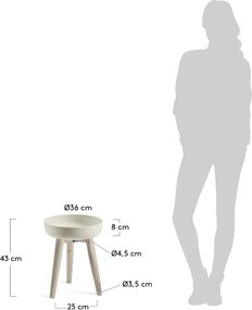 Suport pentru ghivece La Forma Stahl, ⌀ 36 cm, gri