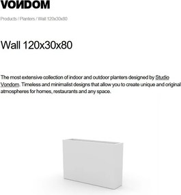 Jardiniera / Ghiveci plante design decorativ modern exterior / interior WALL 120x30x80cm