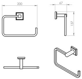 GEDY 6970 Colorado suport deschis pentru prosoape, argintiu