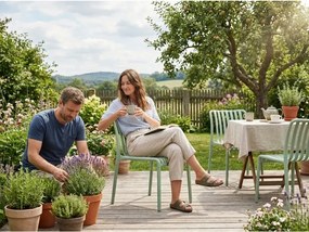 Scaun din plastic TREGO, verde