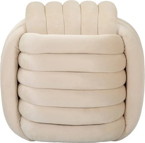 Taburet crem cu tapițerie din catifea Softy – Mauro Ferretti