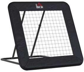 HOMCOM Rebounder Pliabil și Reglabil pentru Fotbal, Baseball și Volei, Plasă de Fotbal, 128x118x108-120 cm, Negru | Aosom Romania