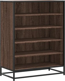 vidaXL Pantofar, stejar maro, 75x38x97,5 cm, lemn prelucrat/metal