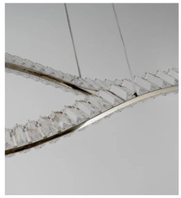 Lustra LED CCT suspendata cu telecomanda SPARK WAVES 120 crom