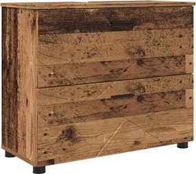 vidaXL Dulap de Baie cu sertar cu ușă Lemn Vechi 76,5 x 35 x 64 cm