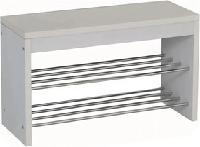 Pantofar LUSI A, alb/crom, 80x30x47 cm