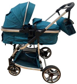 Carucior 2 in 1 transformabil in mod sport, 0-36 luni, Turcoaz - CPC-16-turcoaz