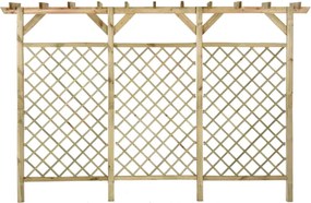 vidaXL Gard de grădină cu zăbrele&pergolă 300x50x200cm lemn pin tratat