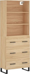 vidaXL Dulap înalt, stejar sonoma, 69,5x34x180 cm, lemn compozit
