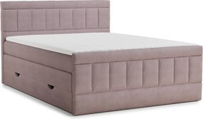 Pat boxspring mov cu spațiu de depozitare 180x200 cm Caya – Maison de Rêve