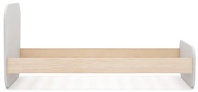 Pat pentru copii alb cu aspect de lemn de pin cu somieră 90x190 cm Esteban – Marckeric