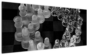 Tablou - șah albnegru (120x50 cm), în 40 de alte dimensiuni noi