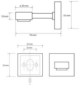 Suport de săpun magnetic SAPHO XQ801 X-square, crom