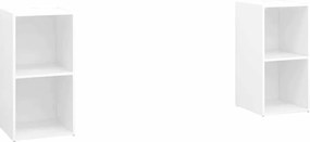 vidaXL Dulapuri TV, 2 buc., alb, 72x35x36,5 cm, lemn prelucrat