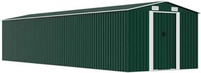 vidaXL Șopron de grădină, verde, 257x990x181 cm, oțel galvanizat