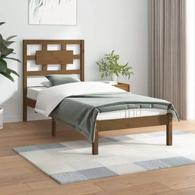 3107341 vidaXL Cadru de pat, maro miere, 90x200 cm, lemn masiv de pin