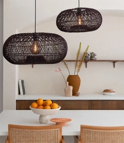 Lustra/Pendul Eco, Ratan, Arizona visiniu, L
