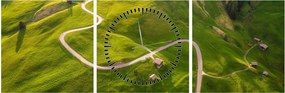 Tablou - Platoul Meadow (cu ceas) (90x30 cm)