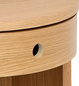 Noptieră în culoare naturală deschisă cu aspect de lemn de stejar Paron – Actona