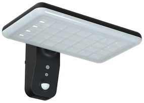 LED lampă solară de perete cu senzor, 15W, 3,2V, 4000K/6000K, IP65, negru
