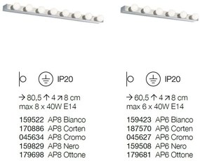 Aplica perete baie PRIVE AP6 alba 159423