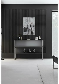 Comodă Luxe Anthracite and Silver