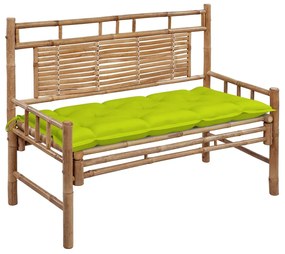 vidaXL Bancă de grădină cu pernă, 120 cm, bambus