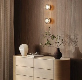 Mini Aplica LED CCT cu striatii diagonale Olo alama