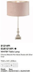 Veioza, Lampa de masa eleganta Whitby roz