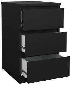 Comodă Simplicity 40 x 50 x 70 cm, negru mat