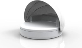 Pat de zi modern cu spatar fix si parasolar lounge ULM