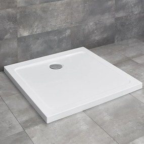 Cadita dus patrata Radaway Doros C 100x100 cm acril alb
