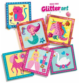 Set creativ copii - Decorare autocolante cu sclipici fara mizerie