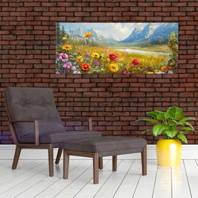 Tablou - Peisaj pictat (120x50 cm)