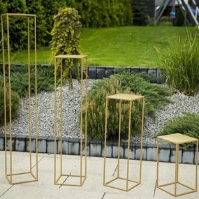 Suport pentru flori 70x24 cm, culoare aurie