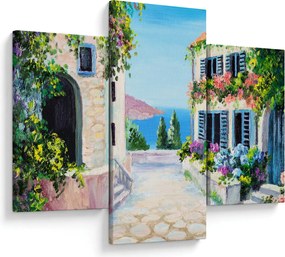 Tablou - Alee grecească, pictură în ulei (90x60 cm)