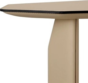 Masuta laterala design LUX, Piele Sintetica, Maro Deschis, Maurizio