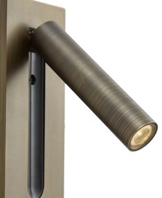 Lampă de perete modernă bronz închis incl. LED - Plaza