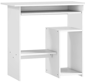 HOMCOM Birou de calculator, birou, placaj, metal, 80 x 45 x 75 cm, Alb | Aosom Romania