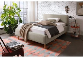 Pat maro deschis tapițat fără somieră 120x200 cm Mattis – Meise Möbel