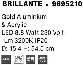 Veioza LED moderna design elegant BRILLANTE