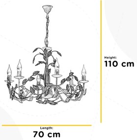 Lustră pe lanț ONLI COLLANA 6xE14/6W/230V bronz/auriu