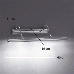 Aplica de perete tablou, oglinda de baie MIRROR-10 AP4 nickel 17297