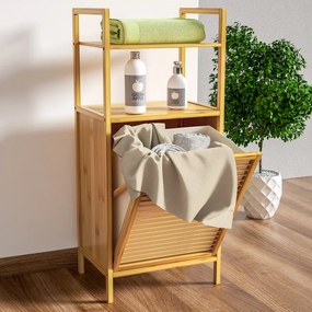 Deuba Raft din bambus cu cos de rufe - 43 l