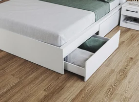 Set dormitor alb pat netapitat - Blanco - Configuratia 22