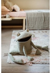 Coș de jucării pentru copii verde deschis din material textil ø 23x35 cm Fred the Frog – Lorena Canals