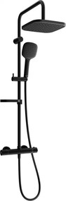 Mexen KX33 set de duș montat pe perete cu cap de duș și baterie termostatică, negru - 771503391-70