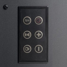 Șemineu electric LED cu încălzire LED/2000W/230V + telecomandă