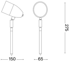 Lampă de exterior Ideal Lux INSIDE 1xG9/15W/230V 27,5 cm IP54 maro
